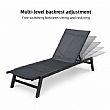 Wholesale Outdoor Sun Lounger 550g Breathable Mesh Surface Adjustable Backrest KD Structure for Poolside Supply - 11D25P