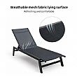 Wholesale Outdoor Sun Lounger 550g Breathable Mesh Surface Adjustable Backrest KD Structure for Poolside Supply - 11D25P