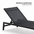Wholesale Outdoor Sun Lounger 550g Breathable Mesh Surface Adjustable Backrest KD Structure for Poolside Supply - 11D25P