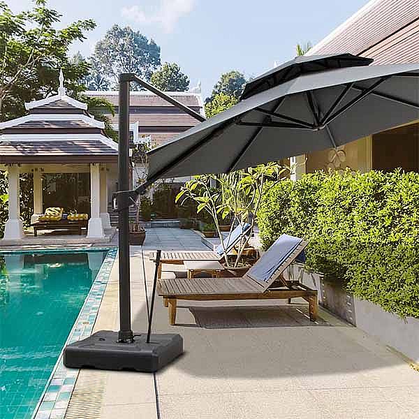 Garden Umbrella Bases with Wheels - 12U02O