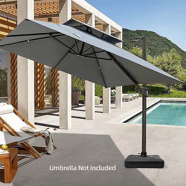 Patio Sun Umbrella Base with Wheels - 12U02S