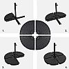 4PCS Fan Shaped Water or Sand Filled Umbrella Base - 12U03E