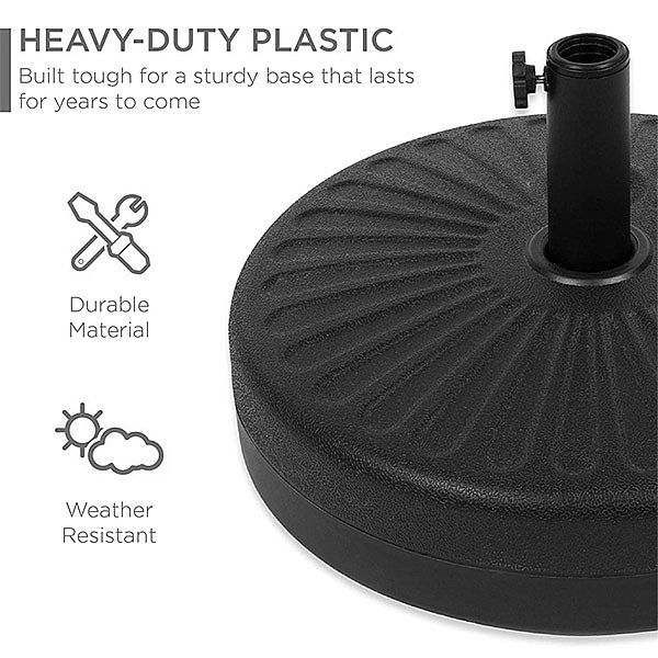 Fillable Round Plastic Umbrella Base - 12U03I