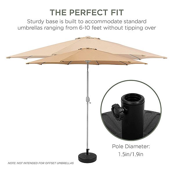 Fillable Round Plastic Umbrella Base - 12U03I