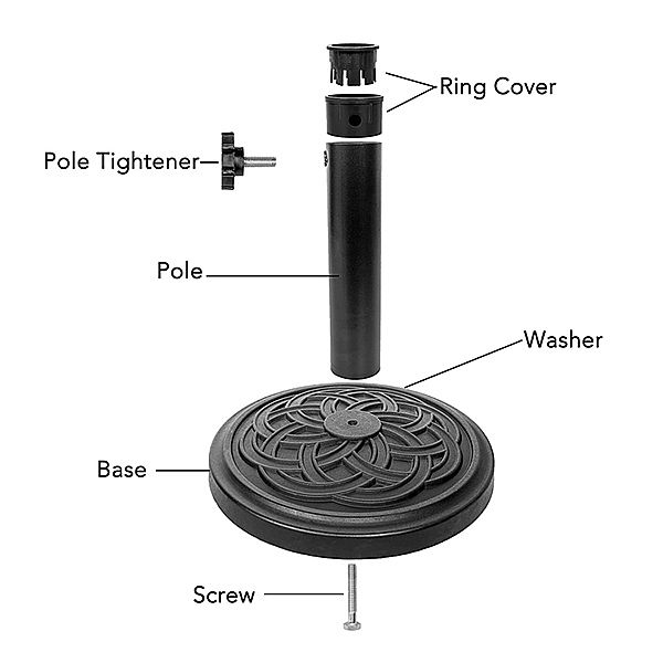 Outdoor Market Umbrella Free Standing Base - 12U03J