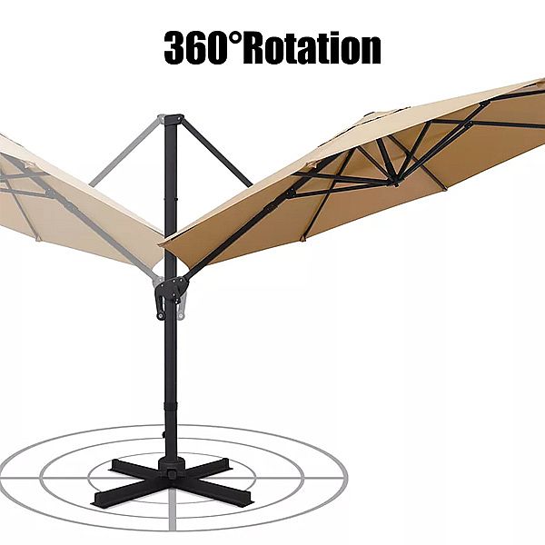Wholesale Outdoor Patio Cantilever Umbrella with 360-Degree Rotation - 11U01E