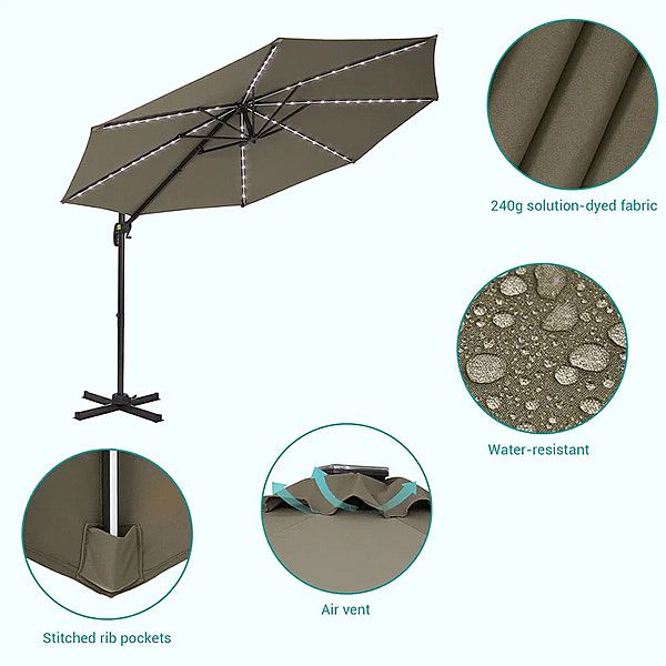 Wholesale 8 Feet Deluxe Square Patio Umbrella - 11U01G