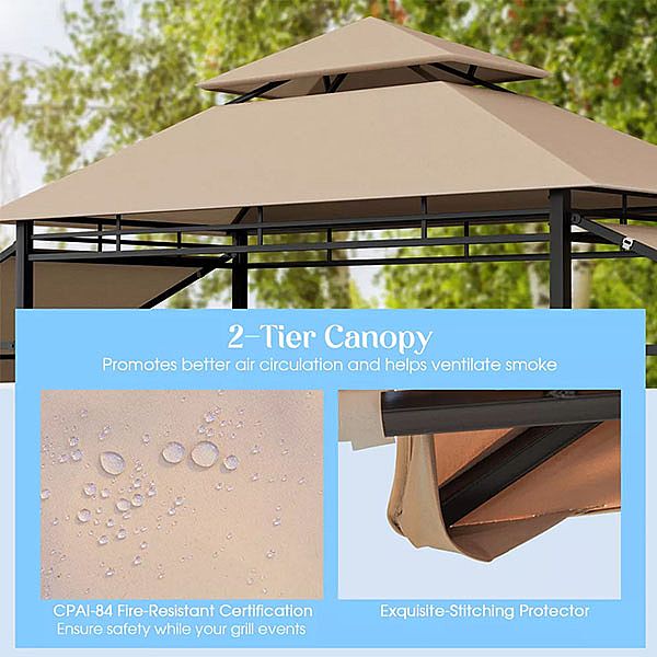 Outdoor Barbecue Kiosk with Additional Shadows - 10G01T