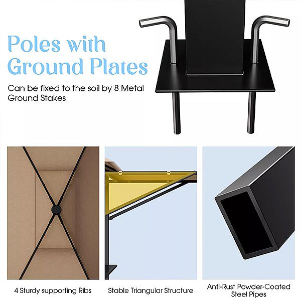 Outdoor Barbecue Kiosk with Additional Shadows - 10G01T