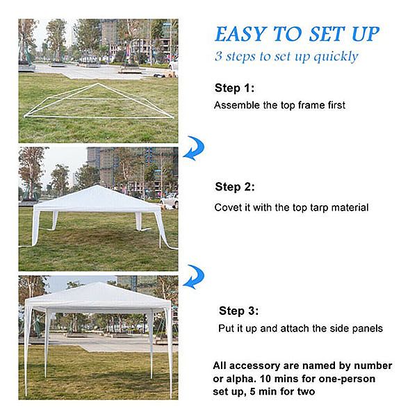 PE Detachable Party Garden Tent - 10G02I