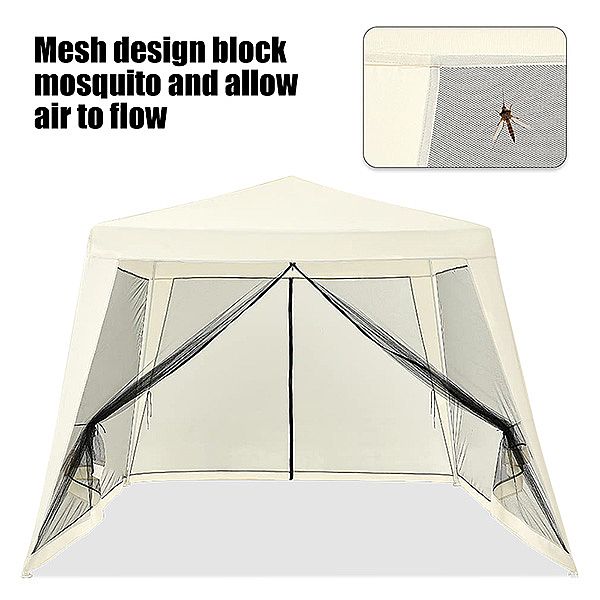Portable Folding Pavilion Tent Pavilion with Mesh - 10G02L